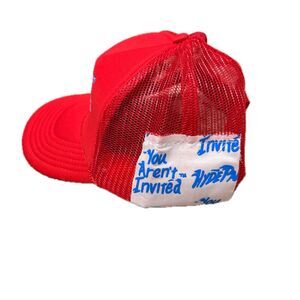 Hyde Park "No Drip No Service" Trucker Hat NWT Red You Aren't Invited OS Mesh